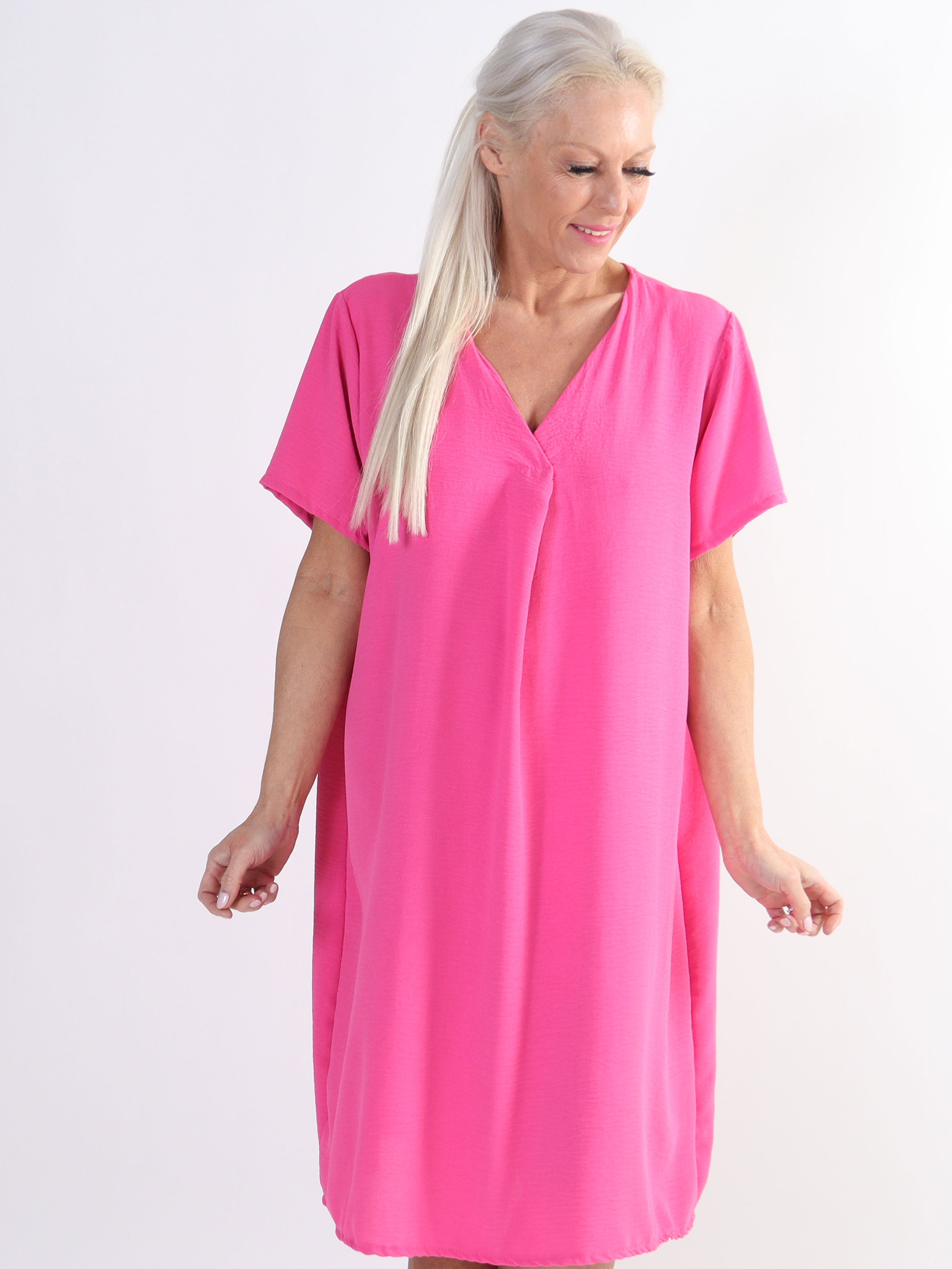 Eldina - Let ensfarvet plus size tunikakjole